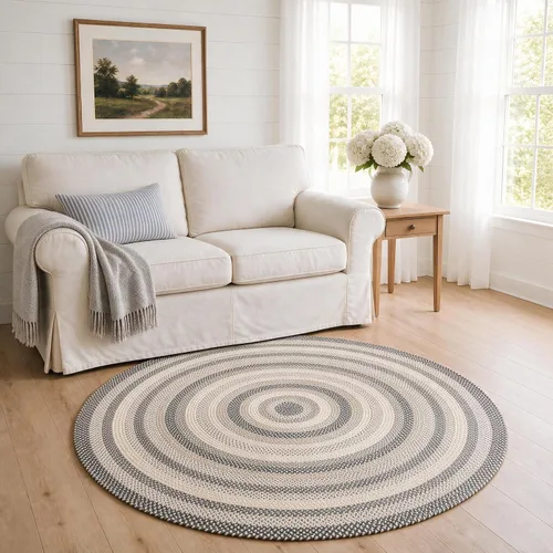 Vista 51 de Homespice Alfombra ovalada trenzada de yute de hoja ámbar, ideal como Hoja de ámbar