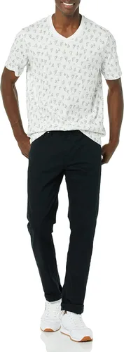 Vista 4 de Tienda Essentials Camisetas de manga corta con cuello en V para hombre, paquete de 2