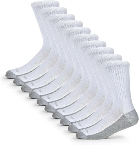 Vista 7 de Fruit of the Loom Men's Dual Defense Odor Protection Socks Tobillo - Paquete de 10 - Negro