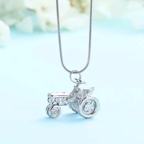 Vista 34 de Imrsanl Joyería de cremación para cenizas, motocicleta, automóvil pequeño, collar de urna de tractor para cenizas para hombres, recuerdo