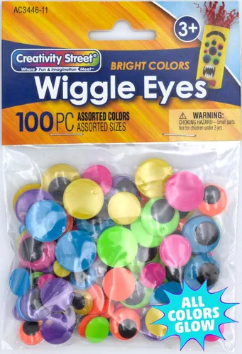 Vista 5 de Creativity Street Wiggle Eyes CKC344602 - Colores variados, color negro, 100 piezas