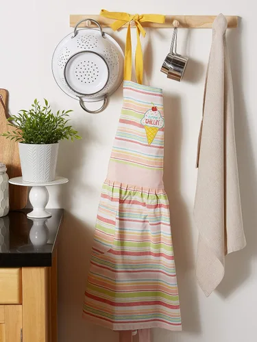 Vista 3 de DII Women's Spring & Summer Apron Collection Adjustable, Two Large Pockets & Extra Long Ties, One Size Fits Most Chillin de verano