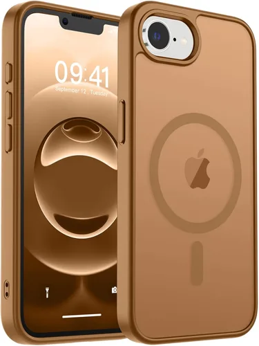 Vista 108 de zapica Funda magnética para iPhone Air, con protector de pantalla de vidrio templado, compatible con MagSafe, translúcida mate, a prueba de golpes