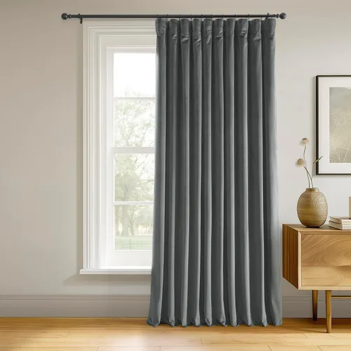 Vista 61 de HPD Half Price Drapes Cortinas Opacas Térmicas de Terciopelo Signature para Sala de Estar de 63 Pulgadas de Largo (1 Panel) con Bolsillo para Barra