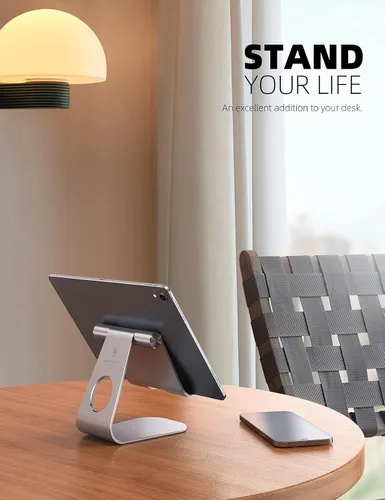 Vista 9 de Soporte ajustable para ipad, soporte para tableta Lamicall, Gris espacial