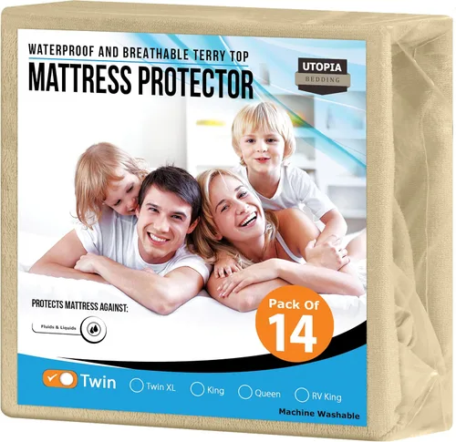 Vista 11 de Utopia Bedding – Protector impermeable de colchón tamaño individual, funda de colchón de terry premium de 200 GSM, transpirable, estilo ajustado