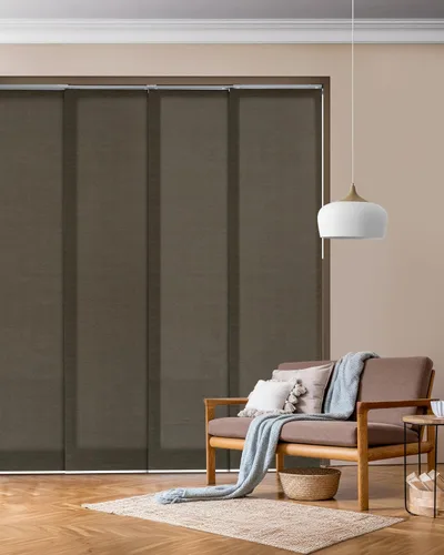 Vista 12 de Persianas de panel deslizante ajustables con riel, persianas para puerta corredera, persianas para puerta de patio, persianas para ventana, riel