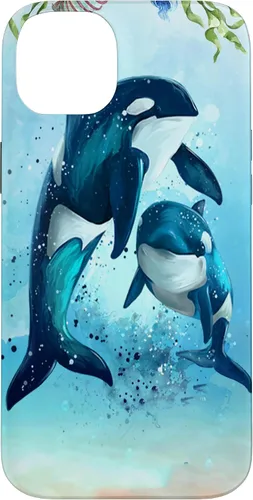 Vista 15 de iPhone 16 Orca Whales Animal Nature Case Men Women Boys Girls Orca Case
