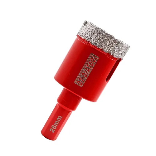 Vista 10 de DT-DIATOOL Broca de diamante de 1-1/2 pulgadas, sierra de agujero de diamante soldada al vacío con vástago triangular, baldosas de porcelana