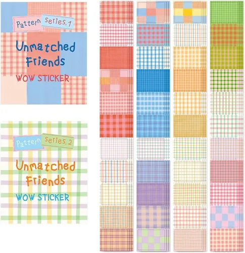 Vista 8 de Monolike Wow Sticker Ancien Fleur + Set de Póster Vintage - Mini Tamaño Lindas Calcomanías, Calcomanías Cuadradas Ancien Fleur + Póster Vintage