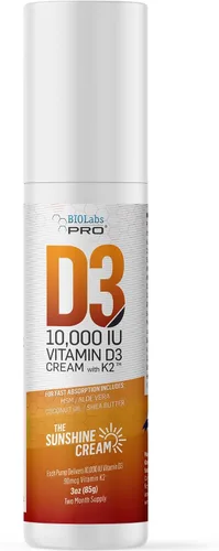 Vista 9 de Crema natural de vitamina D3 10000IU de vitamina D de máxima fuerza, combate la deficiencia de vitamina D naturalmente - con vitamina K2 y extracto