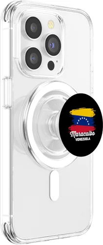 Vista 3 de Maracaibo Venezuela Travel Souvenir Bandera Venezolana Trip PopSockets MagSafe PopGrip para iPhone