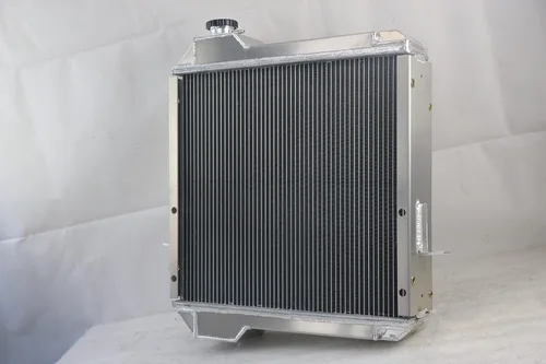 Vista 2 de Aluminio 4 filas radiador reemplazo para caja retroexcavadora 570 580L 580SSL 590SL 4300 P85 234876A1 234876A2, radiadores