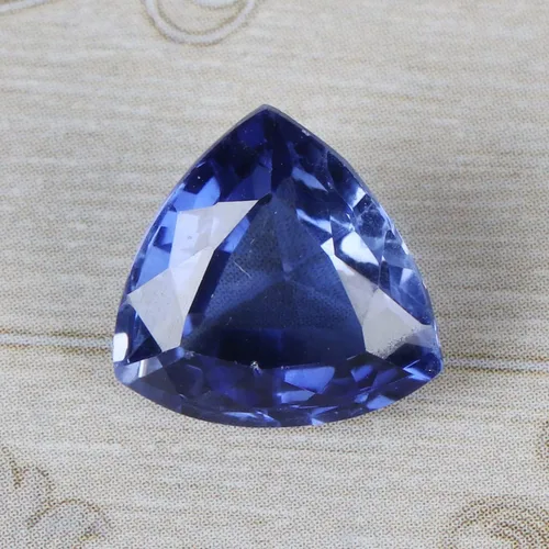 Vista 5 de GEMHUB Piedra preciosa de zafiro azul de corte elegante, piedra preciosa de zafiro azul para la fabricación de joyas, Gema, zafiro azul