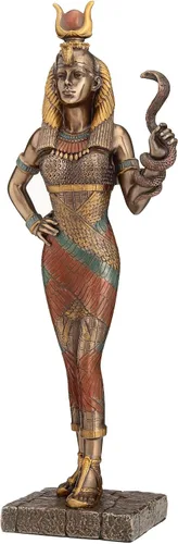 Vista 3 de Veronese Design Diosa egipcia Hathor sosteniendo una estatua de cobra