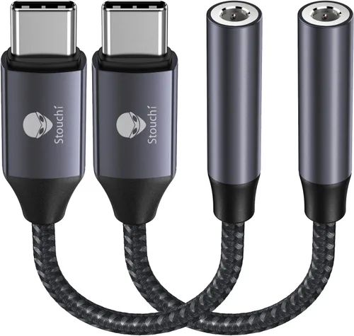 Vista 15 de Stouchi Adaptador USB C a 3,5 mm hembra, cable de conector de audio para auriculares tipo C Hi-Fi para iPhone 17/16/15, Pixel 9/8/7/6, iPad, Samsung
