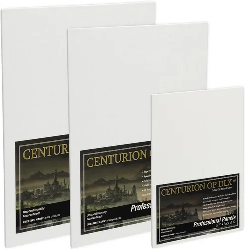 Vista 8 de Centurion Paquete de lienzo de lino imprimado al óleo profesional de lujo, 48 paneles pequeños, suministros de arte para pinturas al óleo