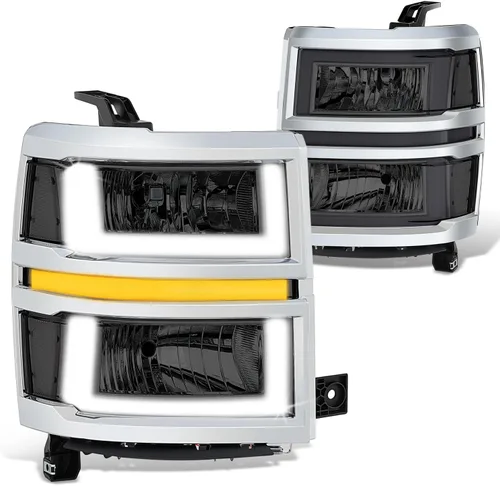 Vista 9 de DNA MOTORING HL-HPL-CSIL14-BK-AM Conjunto de faros delanteros, lado del conductor y del pasajero HPL-BKAM