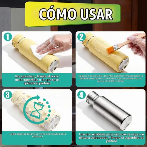 Vista 6 de JAOJAO Removedor avanzado de pintura y barniz para metal, se disuelve