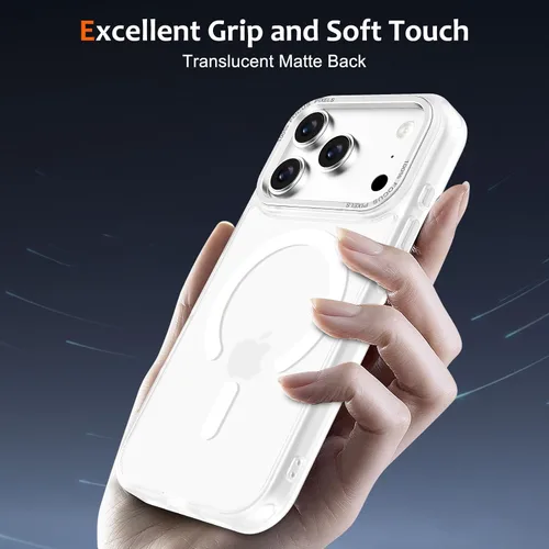 Vista 501 de Anuck - Funda magnética para iPhone 11 compatible con MagSafe, carcasa trasera mate translúcida dura, borde de TPU, delgada, resistente a impactos