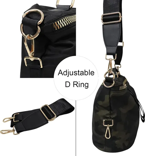 Vista 5 de Bolso de nailon para mujer, antirrobo, casual, ligero, para viajes, compras, bolsa cruzada impermeable