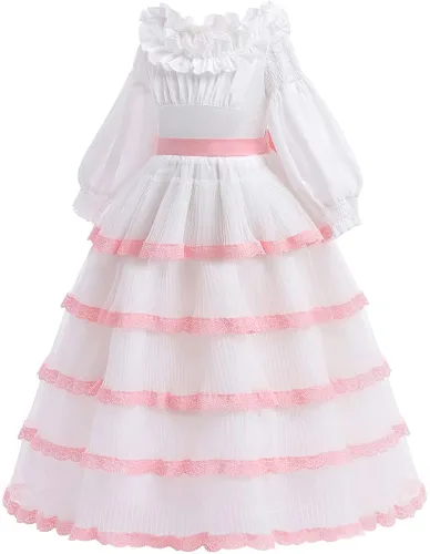 Vista 7 de Zalongye The Little Mermaid 2023 Blue Dress Girl Halloween Party Little Mermaid Princess Costume Land Dress