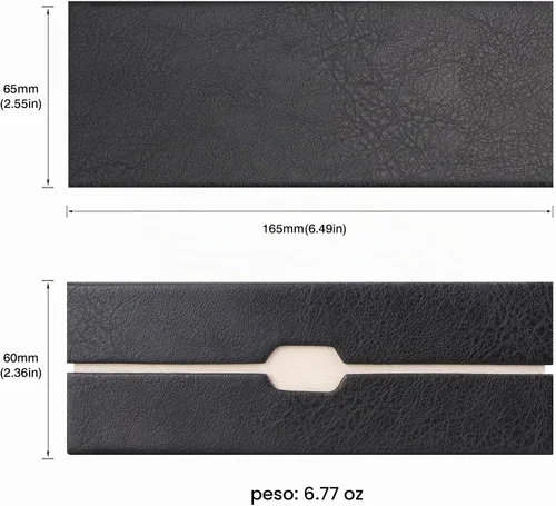 Vista 4 de LifeArt Caso duro de la lente de la cáscara, caso de gafas de sol portátil, Caso de la lente de cuero de la PU de moda, ligero 2lian_negro