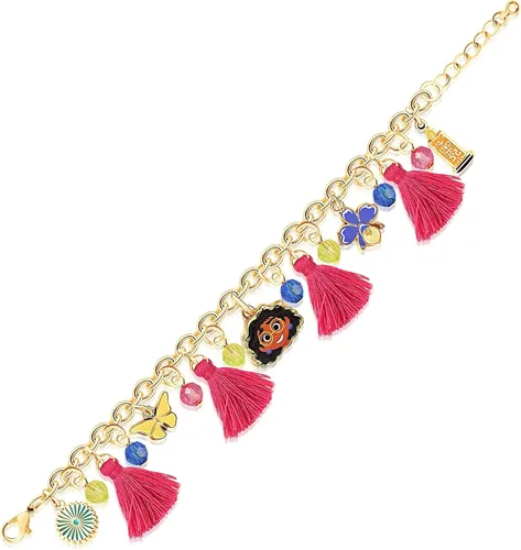 Vista 4 de Disney Encanto - Pulsera Encanto con dije Mirabel y borlas - Pulseras con dije para niñas, Metal, Sin gemas.