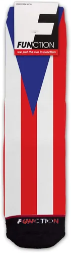 Vista 5 de Función calcetines de moda con bandera puertorriqueña, Multi