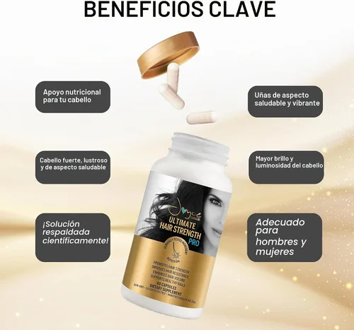 Vista 3 de Joyce Giraud Ultimate - Suplementos para fortalecer el cabello, 60 cápsulas