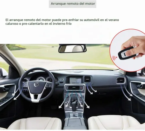 Vista 7 de EASYGUARD EC002-LB-NS Sistema de alarma de coche con código variable, entrada sin llave pasiva, botón de arranque/parada táctil, alarma