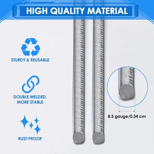 Vista 3 de Zonon 12 estacas en H para letreros de patio de 16.5 x 7 pulgadas, estacas de alambre de metal resistentes a la intemperie para letreros corrugados