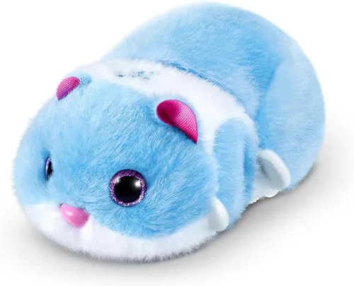 Vista 3 de Pets Alive Hamstermania (azul) por ZURU Hamster, mascota electrónica, más de 20 sonidos interactivos, juguete de pelota de hámster para niñas y niños