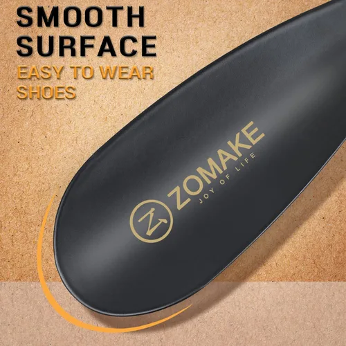 Vista 5 de ZOMAKE Bocina de metal para zapatos, paquete de 2 bocinas de acero inoxidable de 7.5 pulgadas, portátil para uso en viajes, Negro