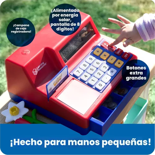 Vista 4 de Juguete de registro de calculadora de simulación y juego de recursos de aprendizaje Azul y rojo