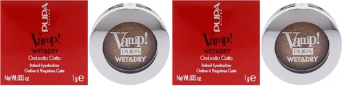 Vista 7 de Pupa Milano Vamp! Sombra de ojos horneada húmeda y seca, efecto radiante y vibrante, bajo riesgo de alergia, probada oftalmológicamente, libre