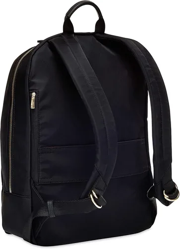 Vista 3 de KNOMO Beauchamp - Mochila para computadora portátil de 14 pulgadas para mujer, mochila para trabajo, universidad, viaje, negro, cremallera dorada