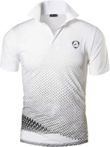 Vista 2 de jeansian - Camiseta de manga corta para hombre, paquetes de 3 unidades, para de deportes, de secado rápido, manga corta, camiseta de golf, tenis