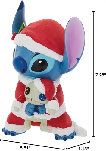 Vista 7 de Enesco Disney Showcase - Figura de Lilo y Stitch Santa Holding Scrump, 7.28 pulgadas, multicolor