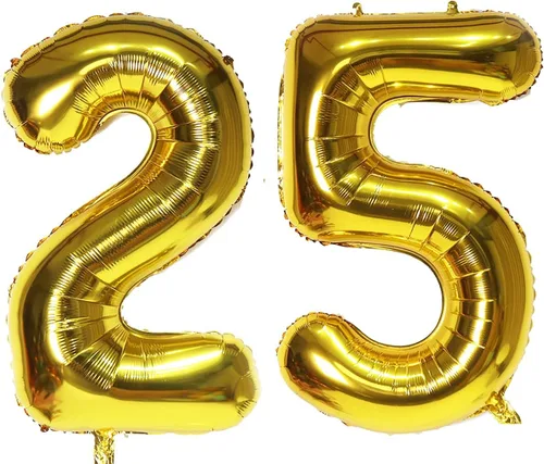Vista 29 de Globos digitales dorados de 40 pulgadas, con número 10, globos de helio para decoraciones de fiesta de cumpleaños y suministros para decoración