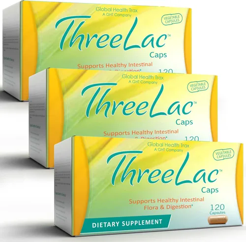 Vista 7 de Global Health Trax GHT - Cápsulas probióticas ThreeLac, 120 unidades, apoyo digestivo integral para hombres, mujeres y niños, sistema inmunológico