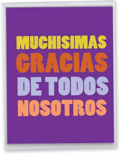 Vista 11 de NobleWorks - Tarjeta de papel de agradecimiento grande y divertida de 8.5 x 11 pulgadas con sobre (paquete de 1) Jumbo Big Ass Thank You J6399TYG