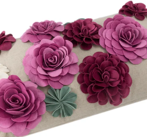 Vista 3 de King Rose - Funda de almohada para cojín de lana sólida 3D, 12.0 x 20.0 pulgadas