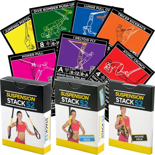 Vista 8 de Stack 52 Mega Pack de tarjetas de ejercicios de suspensión Mega Pack de 122 cartas