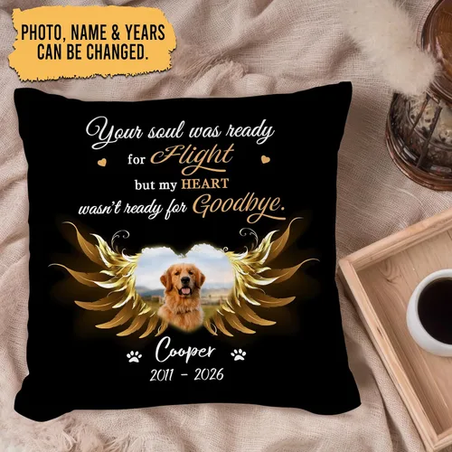 Vista 2 de Hyturtle Almohada personalizada conmemorativa de condolencia con inserción - 12"x12" impresa por ambas caras con nombre personalizado y foto