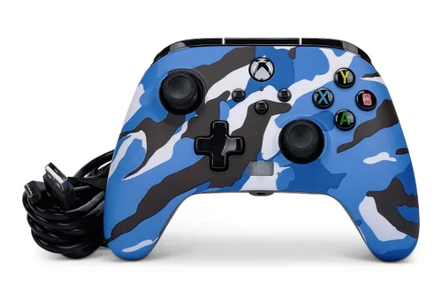 Vista 8 de PowerA Enhanced Wired Controller for Xbox Series XS - Blue Camo