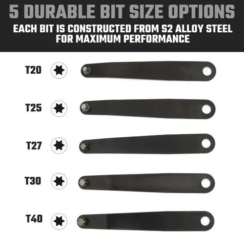Vista 3 de Neiko 01325A Juego de destornilladores Torx de perfil ultra bajo, 5 piezas Construcción de acero S2 resistente