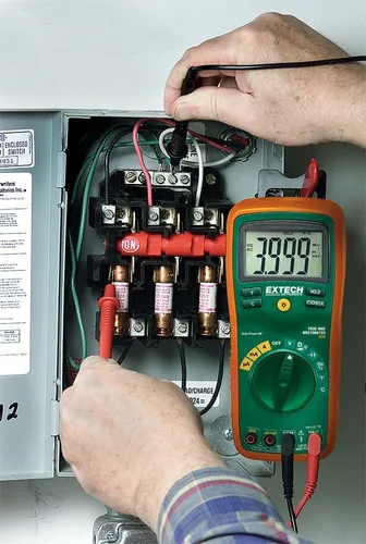 Vista 6 de Extech - EX430A EX430 Multímetro de autorajuste automático True RMS AC/DC a 1000V, corriente a 10A, resistencia, capacitancia, frecuencia