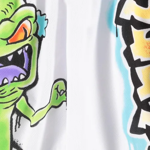 Vista 5 de Nickelodeon Pantalones cortos clásicos para hombre de los 90 - Pantalones cortos Rugrats - Pantalones cortos Reptar, Tommy, Chuckie y Phil