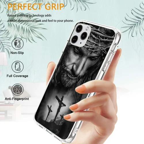 Vista 3 de Funda de teléfono para iPhone 11, Jesús Clear Case Funda de plástico